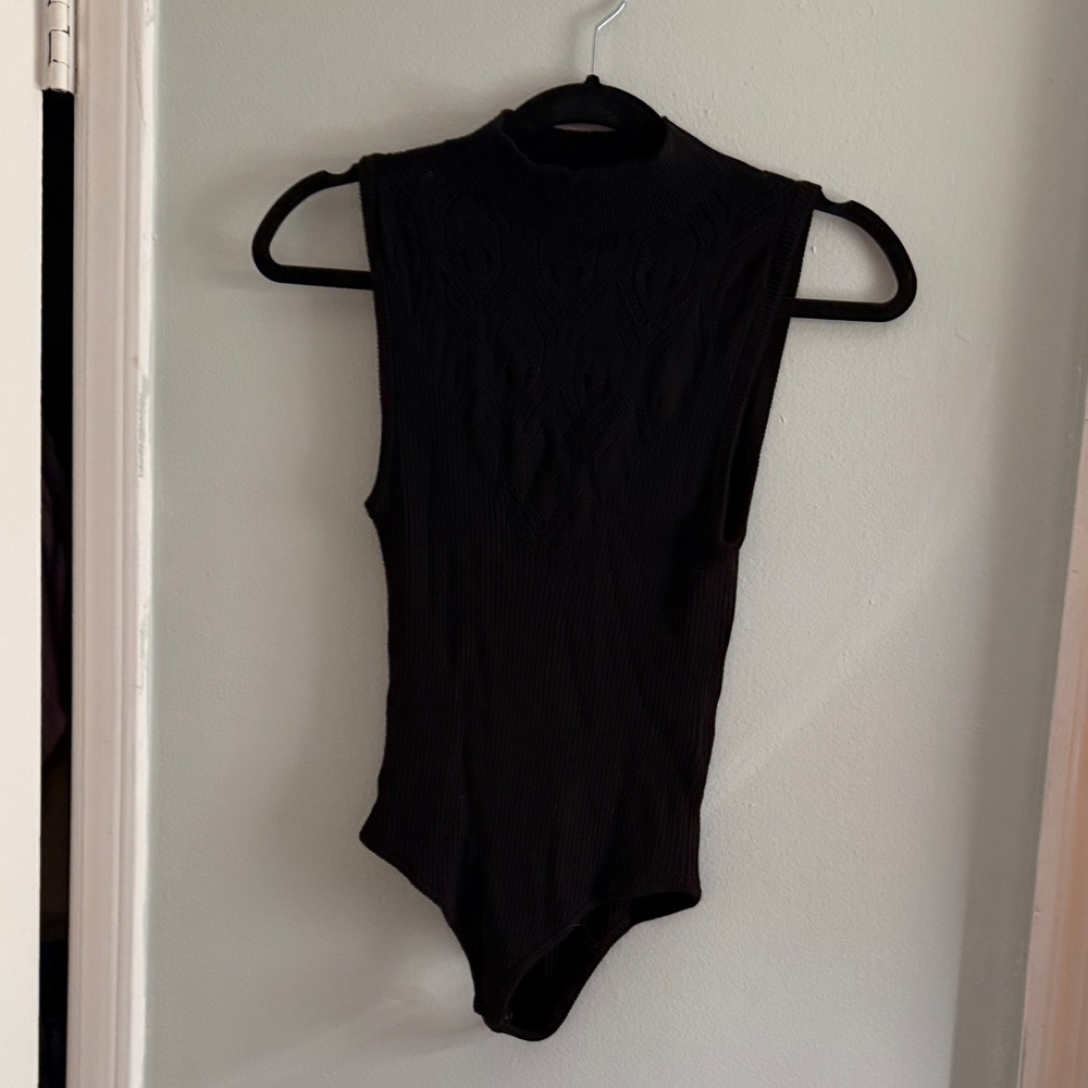 Free People Elegant Black Sleeveless onepiece Top